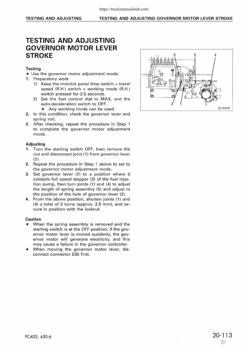 Komatsu PC400 PC450-6 Excavator Service Manual service manual preview page 5