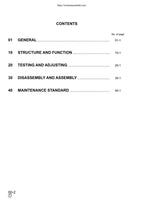 Komatsu PW170ES-6K Wheeled Excavator Service Manual 2001-2005 service manual preview page 5