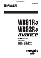 Komatsu WB91R-2 WB93R-2 Backhoe Loader Service Manual service manual preview page 2
