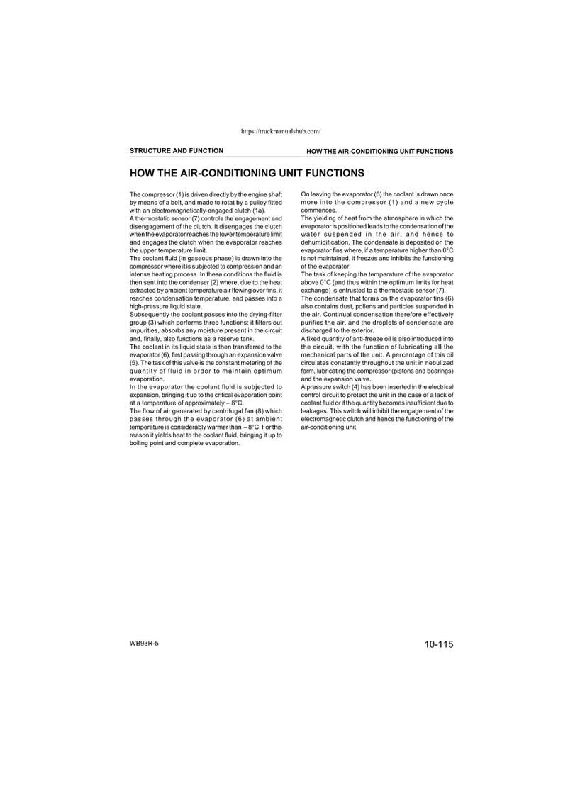 Komatsu WB93R-5 Backhoe Loader Service Manual service manual preview page 8