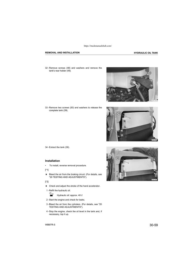 Komatsu WB97R-5 Backhoe Loader Service Manual service manual preview page 3