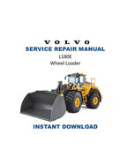 Volvo L180E Wheel Loader Service Manual 2014-2018 PDF service repair manual cover