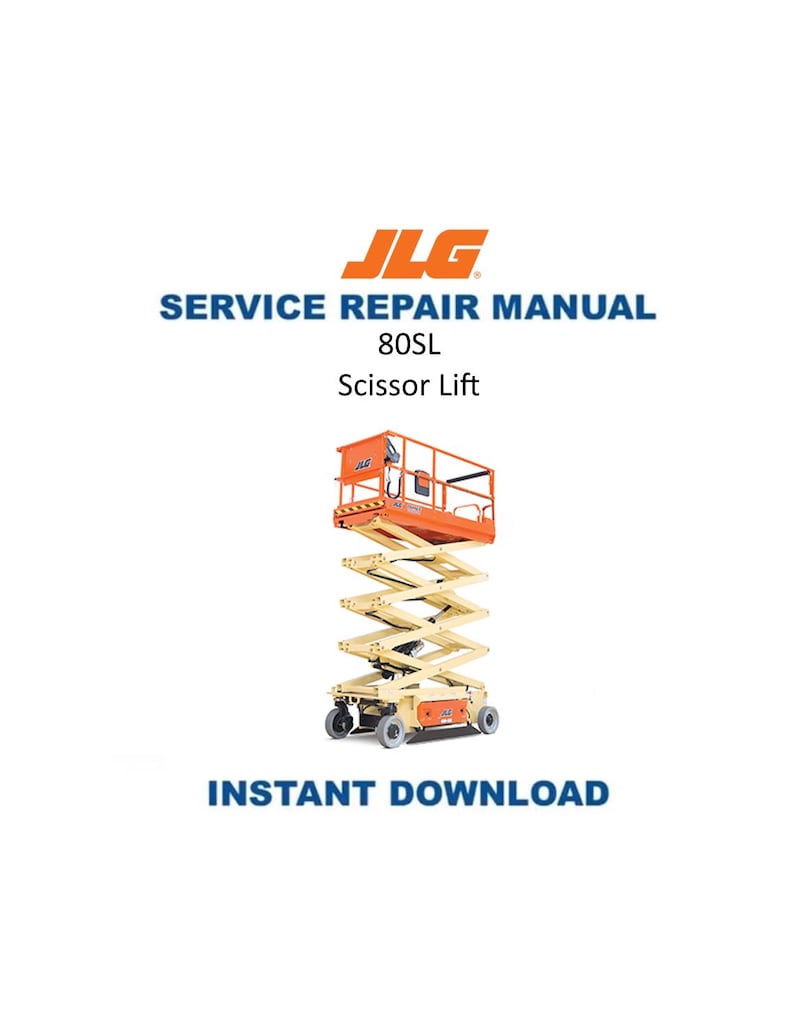 JLG 80SL Scissor Lift Service Manual PDF service repair manual cover