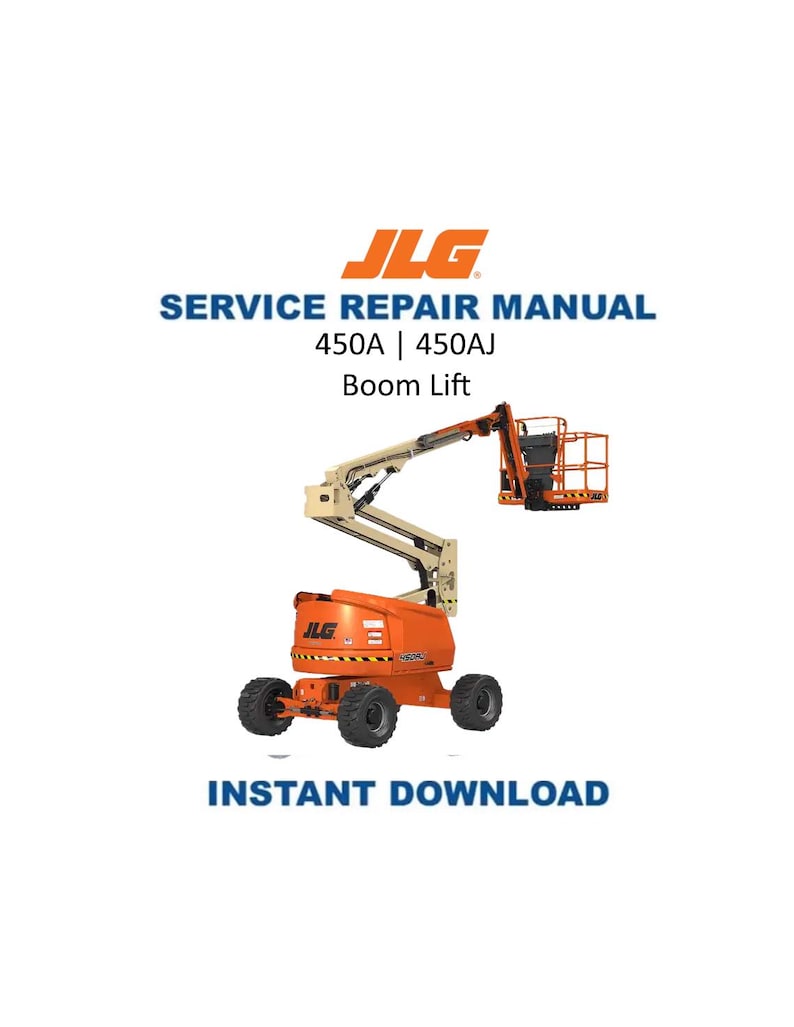 JLG 450A 450AJ Boom Lift Service Manual PDF service repair manual cover