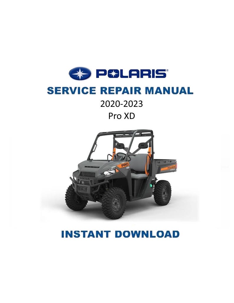 Polaris Pro XD Full-Size Gas Crew Service Manual PDF service repair manual cover