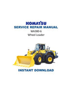 Komatsu WA380-6 Wheel Loader Service Manual PDF service repair manual cover