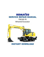 Komatsu PW160-7K Wheeled Excavator Service Manual PDF service repair manual cover