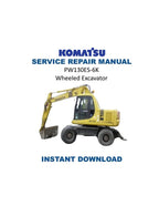 Komatsu PW130ES-6K Service Manual 2001-2005 Wheeled Excavator PDF service repair manual cover