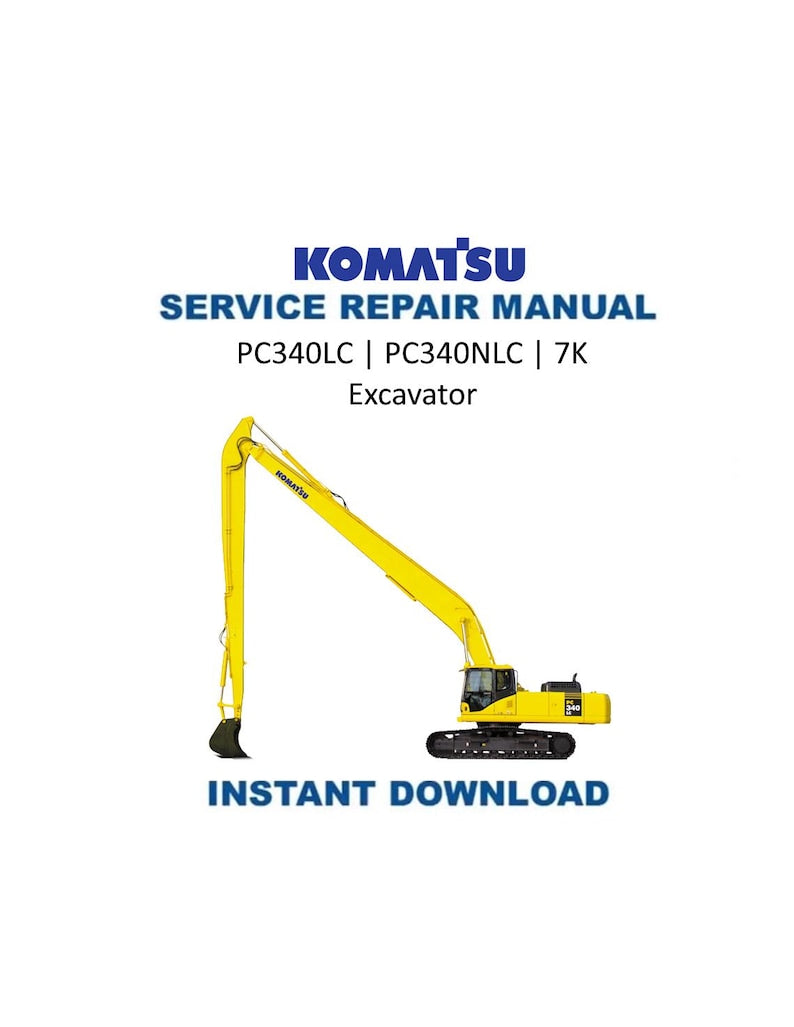 Komatsu PC340LC PC340NLC 7K Excavator Service Manual PDF service repair manual cover