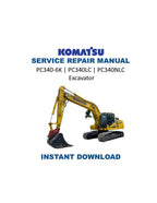 Komatsu PC340-6K PC340LC PC340NLC Service Manual PDF service repair manual cover