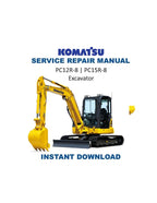Komatsu PC12R-8 PC15R-8 Excavator Service Manual 2000-2004 PDF service repair manual cover