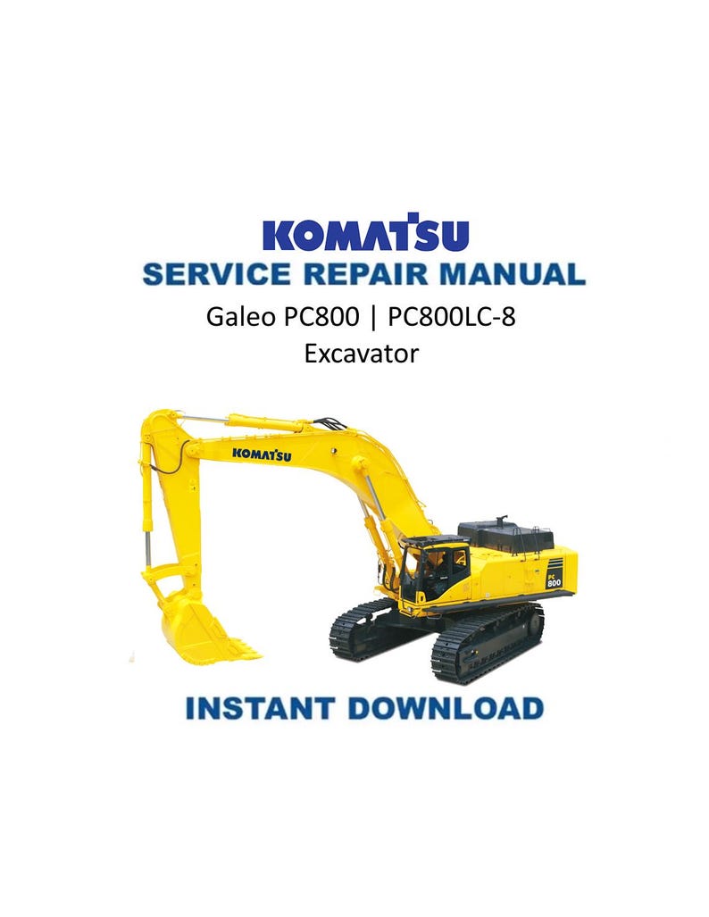 Komatsu Galeo PC800 PC800LC-8 Service Manual PDF service repair manual cover