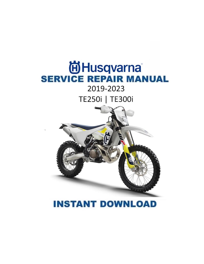 Husqvarna TE 250i 300i 2019-2023 Motorcycle PDF service repair manual cover