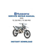Husqvarna TE 250 300 PRO Service Manual PDF service repair manual cover