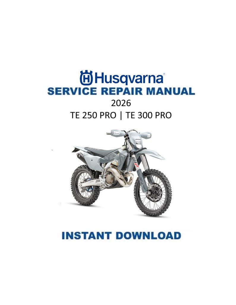 Husqvarna TE 250 300 PRO Service Manual PDF service repair manual cover