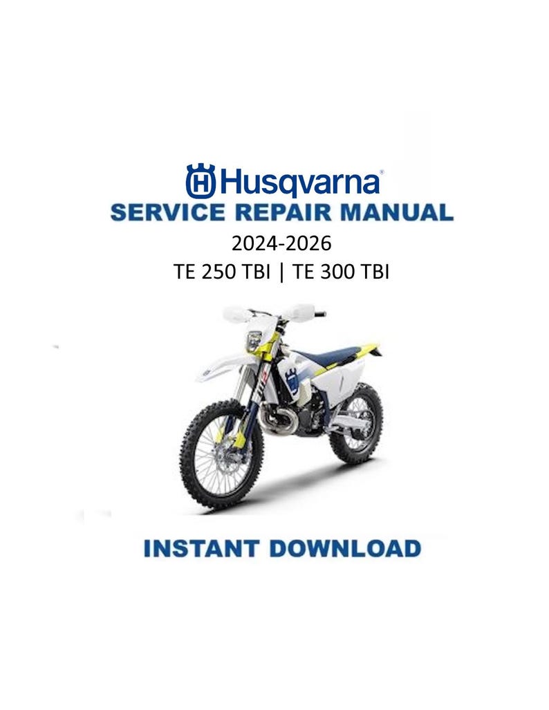 Husqvarna TE TBI 250 300 Service Manual PDF service repair manual cover