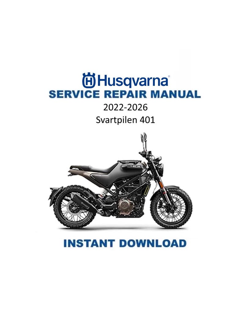 Husqvarna Svartpilen 401 Service Manual PDF service repair manual cover