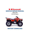 Kawasaki KLF220 Bayou Service Manual PDF service repair manual cover