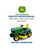 John Deere X465 X475 X485 X575 X585 Service Manual PDF service repair manual cover