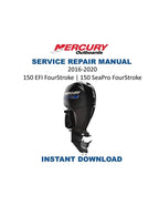Mercury 150 SeaPro FourStroke Service Manual 2016-2020 Outboard PDF service repair manual cover