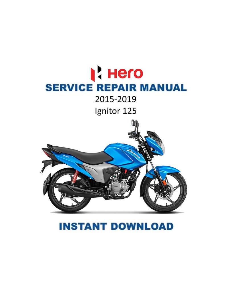 Hero MotoCorp Ignitor 125 Service Manual PDF service repair manual cover
