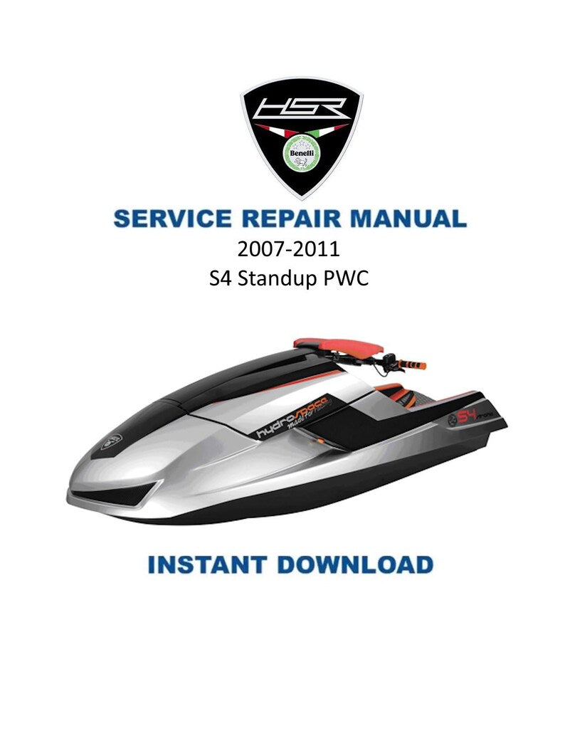 HSR Benelli S4 Standup Service Manual PDF service repair manual cover