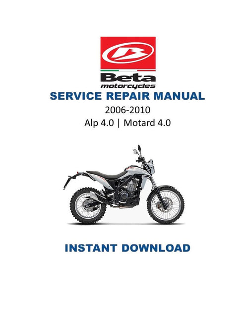 Betamotor Alp 4.0 Motard 4.0 Service Manual PDF service repair manual cover