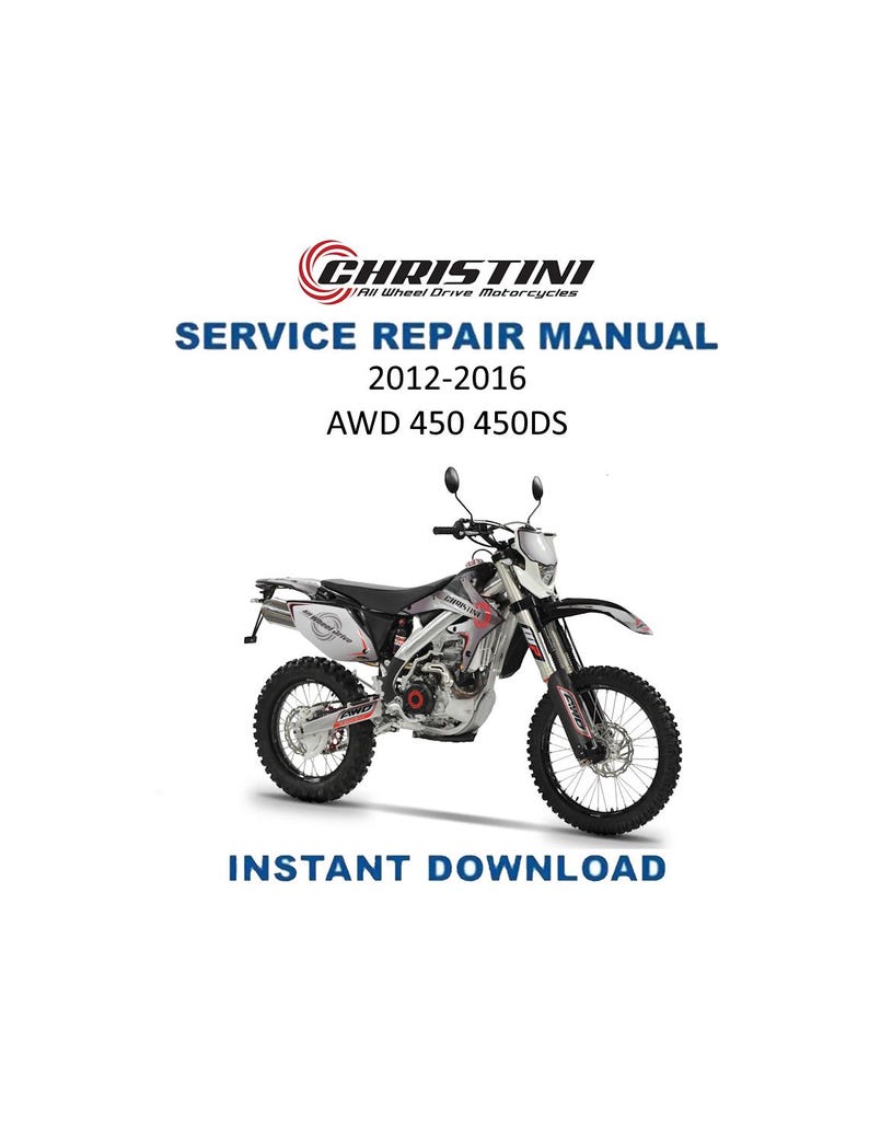Christini AWD 450 450DS Service Manual 2012-2016 Motorcycle PDF service repair manual cover