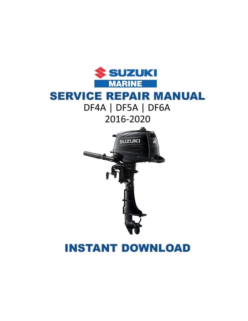 Suzuki DF4A DF5A DF6A Outboard Service Manual PDF service repair manual cover