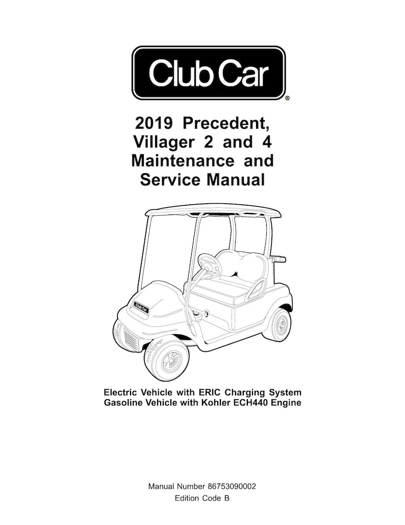 Club Car Precedent Villager 2 4 Service Manual 2019-2023 Golf Cart service manual preview page 2