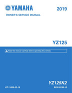 Yamaha YZ125 Service Manual service manual preview page 2