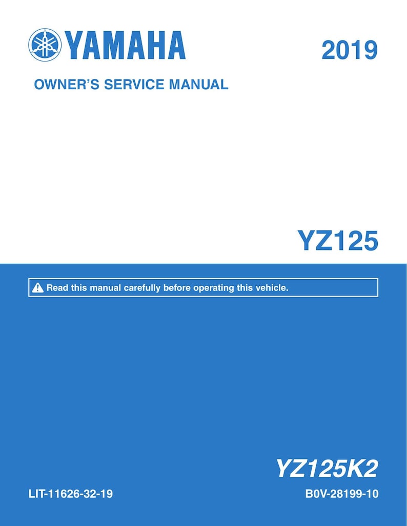 Yamaha YZ125 Service Manual service manual preview page 2