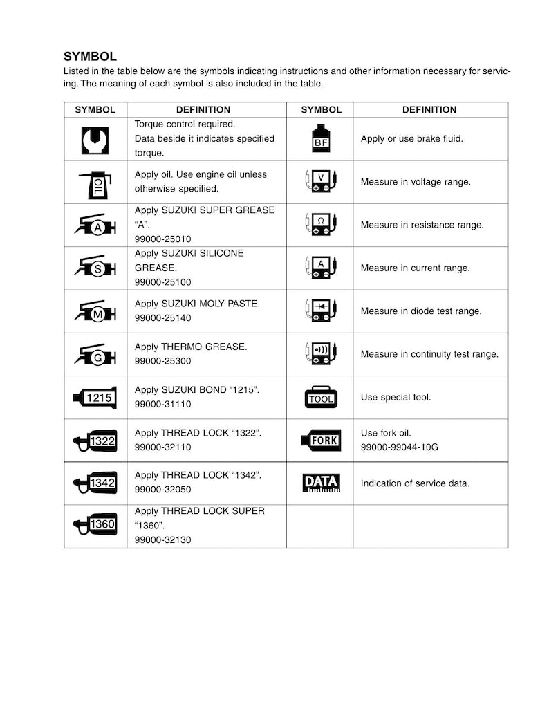 Suzuki UG110 Service Manual service manual preview page 3