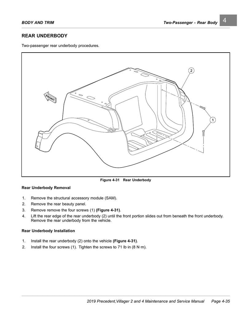Club Car Precedent Villager 2 4 Service Manual 2019-2023 Golf Cart service manual preview page 3