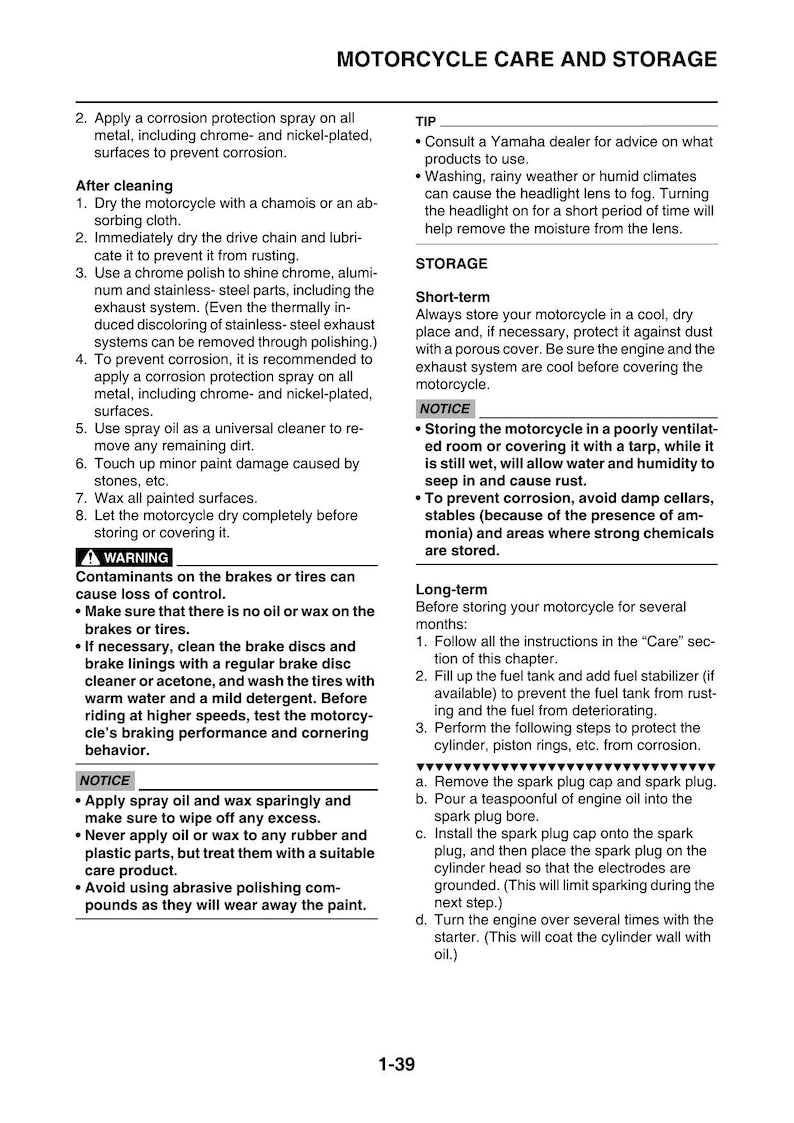 Yamaha WR250F WR250FF Service Manual service manual preview page 7