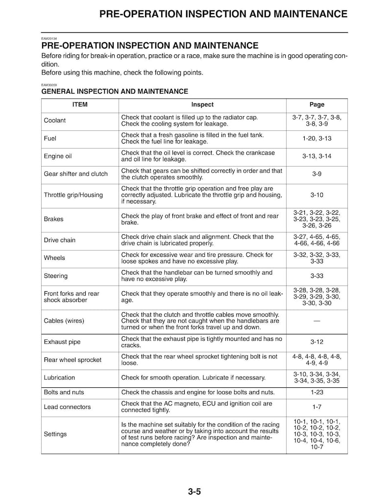 Yamaha YZ250FX Service Manual 2019-2023 Dirt Bike Motorcycle service manual preview page 5