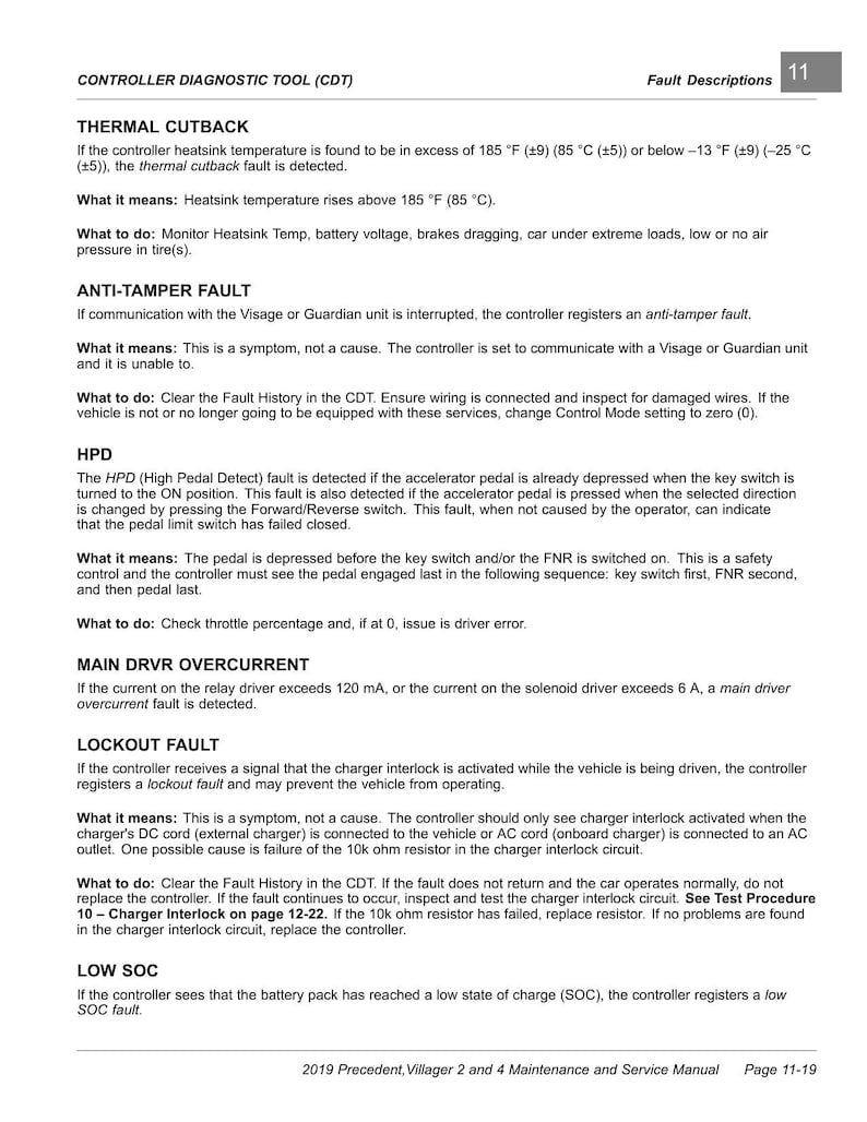 Club Car Precedent Villager 2 4 Service Manual 2019-2023 Golf Cart service manual preview page 8
