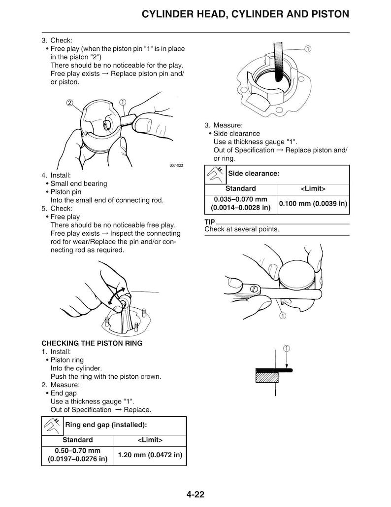 Yamaha YZ125 Service Manual service manual preview page 4