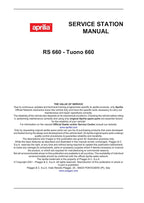 Aprilia RS 660 Tuono 660 Service Manual service manual preview page 2