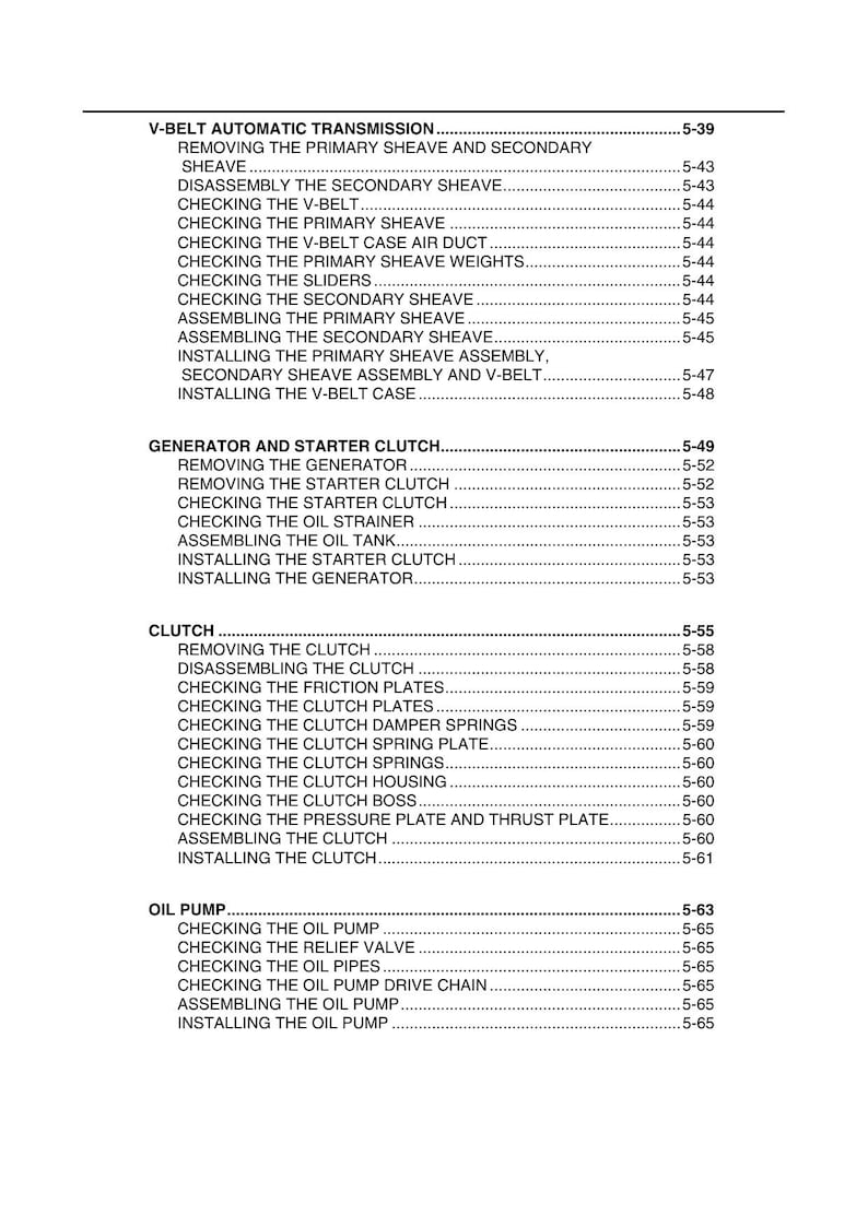 Yamaha TMAX Tech Max 560 Service Manual service manual preview page 9