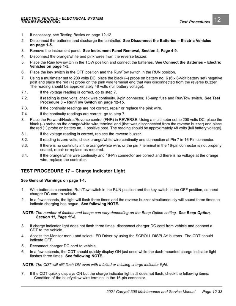 Club Car Carryall 300 Service Manual service manual preview page 9