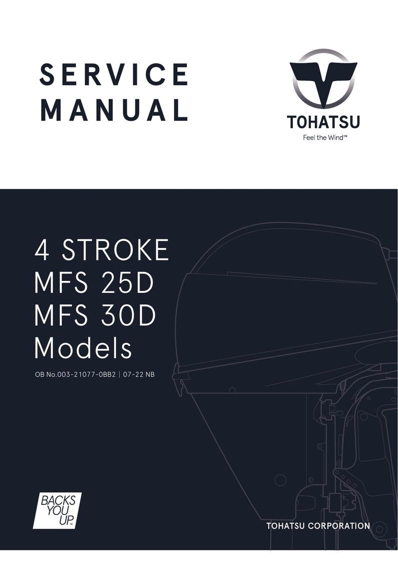 Tohatsu MFS25 MFS30 4 Stroke Service Manual PDF service repair manual cover