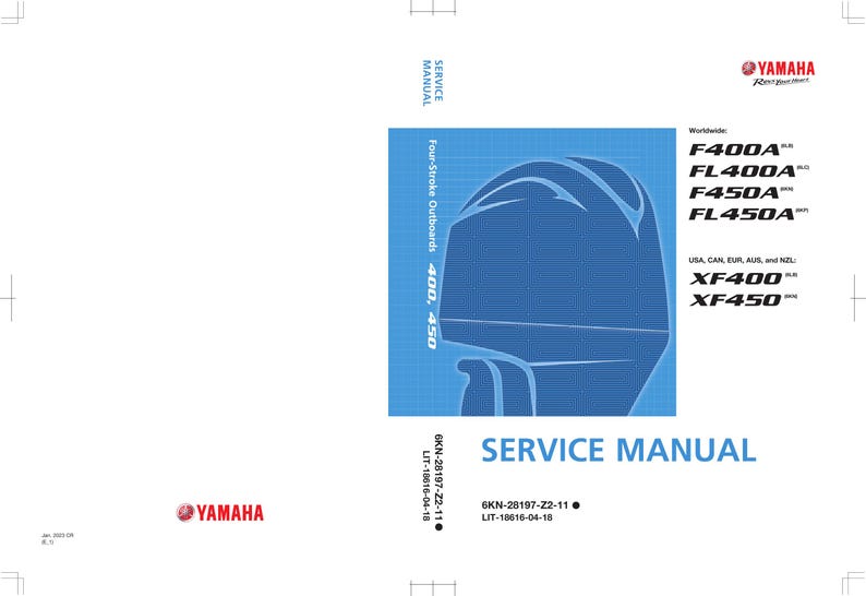 Yamaha F400A F450A XF400 xf450 Outboard Service Manual 2023-2026 service manual preview page 2