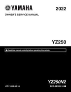 Yamaha YZ250 Service Manual service manual preview page 2