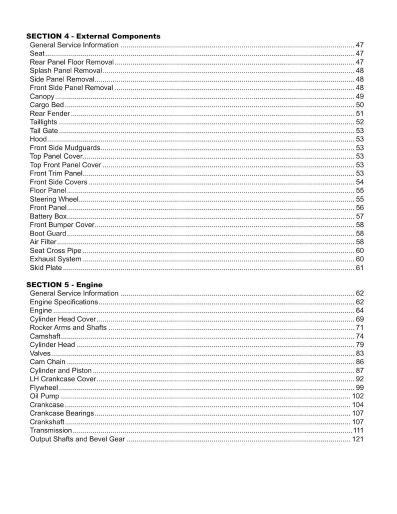 Argo Magnum XF 500 Service Manual service manual preview page 4