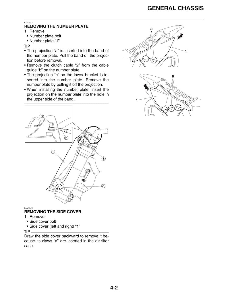 Yamaha YZ250 Service Manual service manual preview page 3