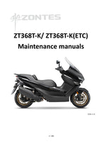Zontes ZT368T-K Scooter Service Manual 2026 Motorcycle service manual preview page 2