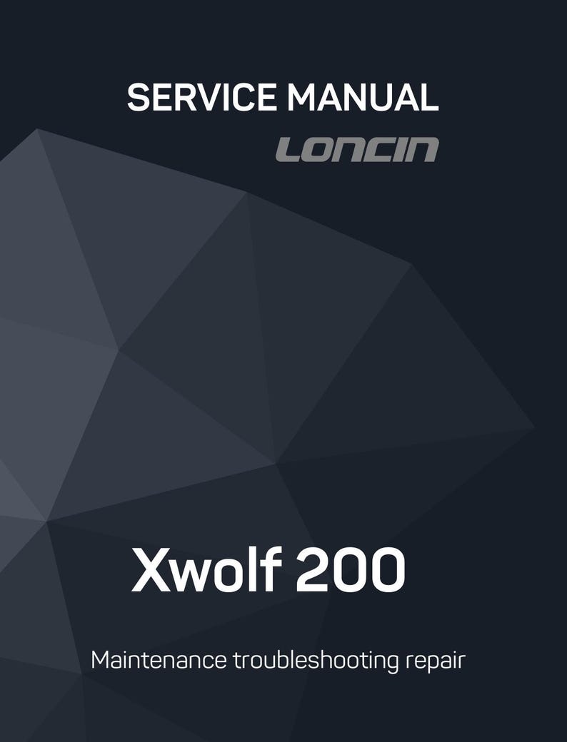 Loncin Xwolf 200 Service Manual PDF service repair manual cover