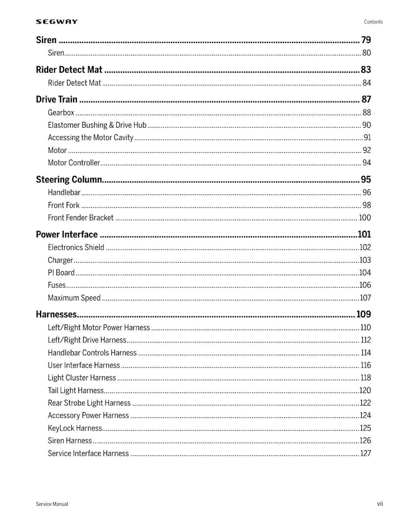 Segway SE-3 Patroller Service Manual service manual preview page 6
