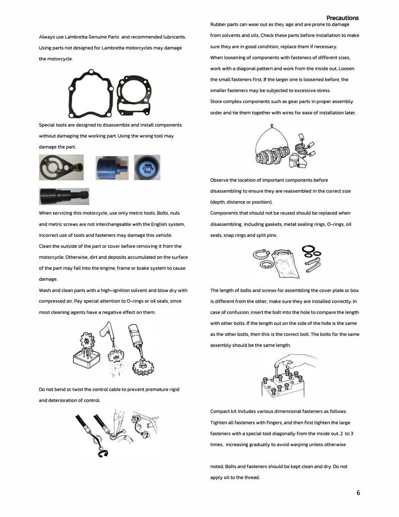 Lambretta X250 Service Manual service manual preview page 6